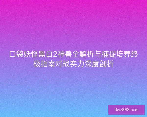 口袋妖怪黑白2神兽全解析与捕捉培养终极指南对战实力深度剖析